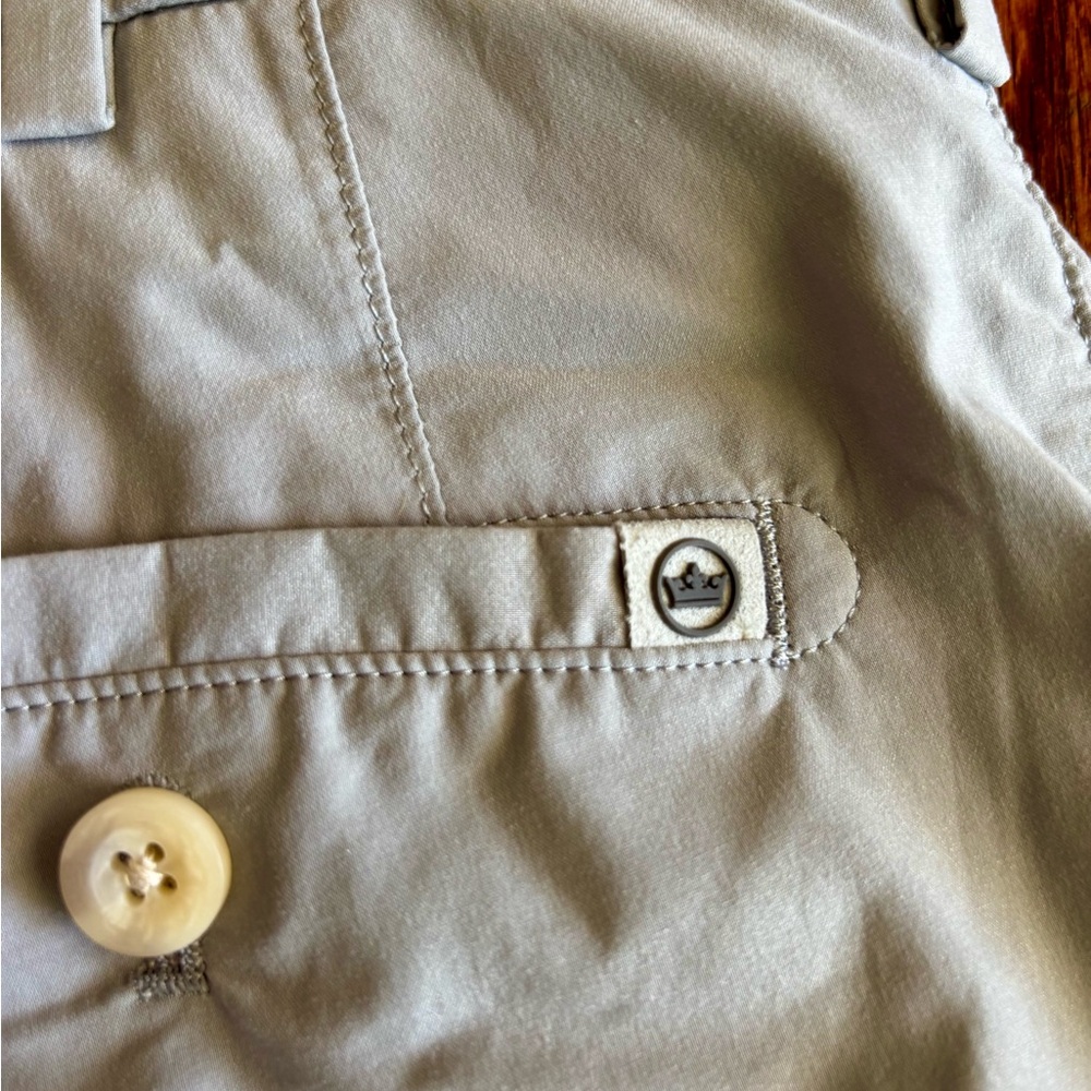 Peter Millar Featherweight Light Gray Flat-Front … - image 7